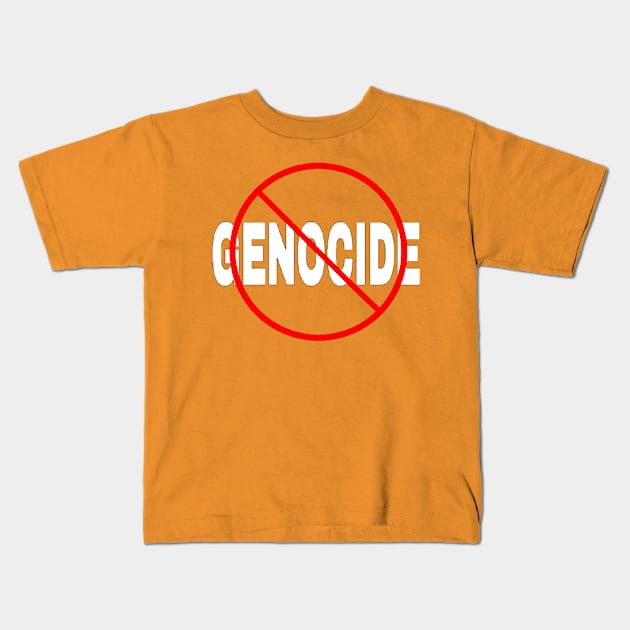 🚫 GENOCIDE - Sticker - Double-sided Kids T-Shirt by SubversiveWare